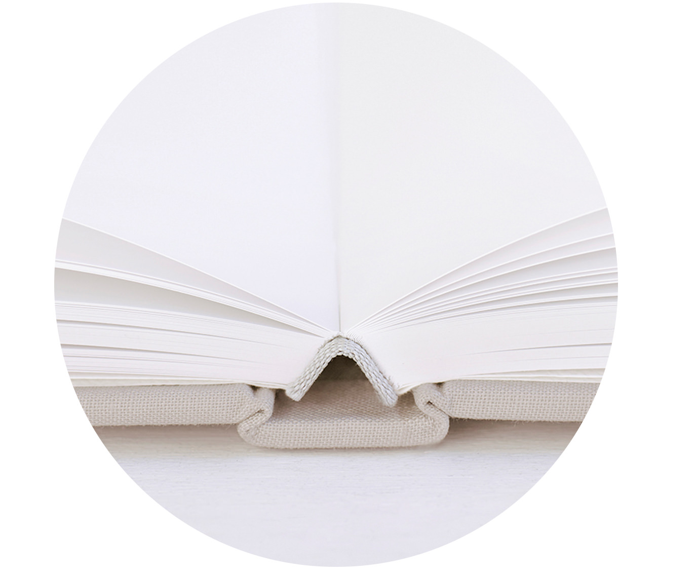 Close up of Classic Photo Book showing PUR binding