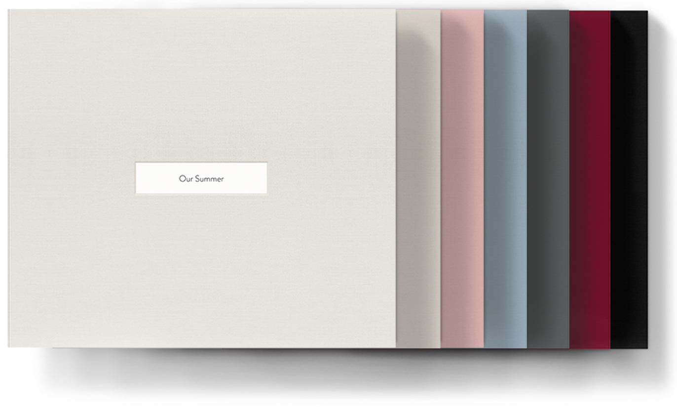 Presentation boxes with Classic Linen cover colors