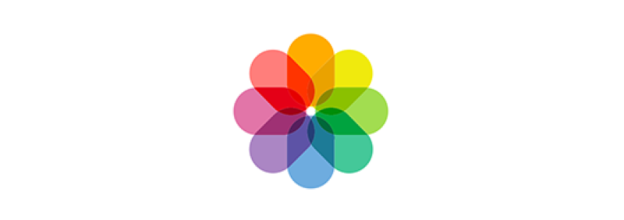 Icono de fotos de Apple de colores.