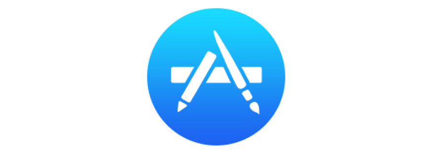 Blaues Apple App Store Symbol