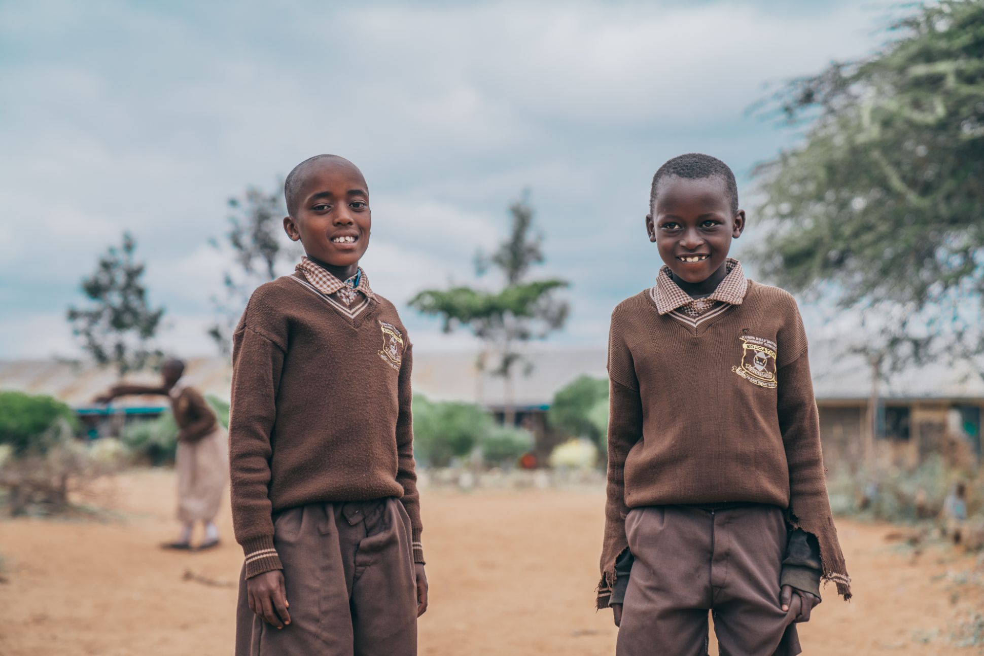 Two school children
