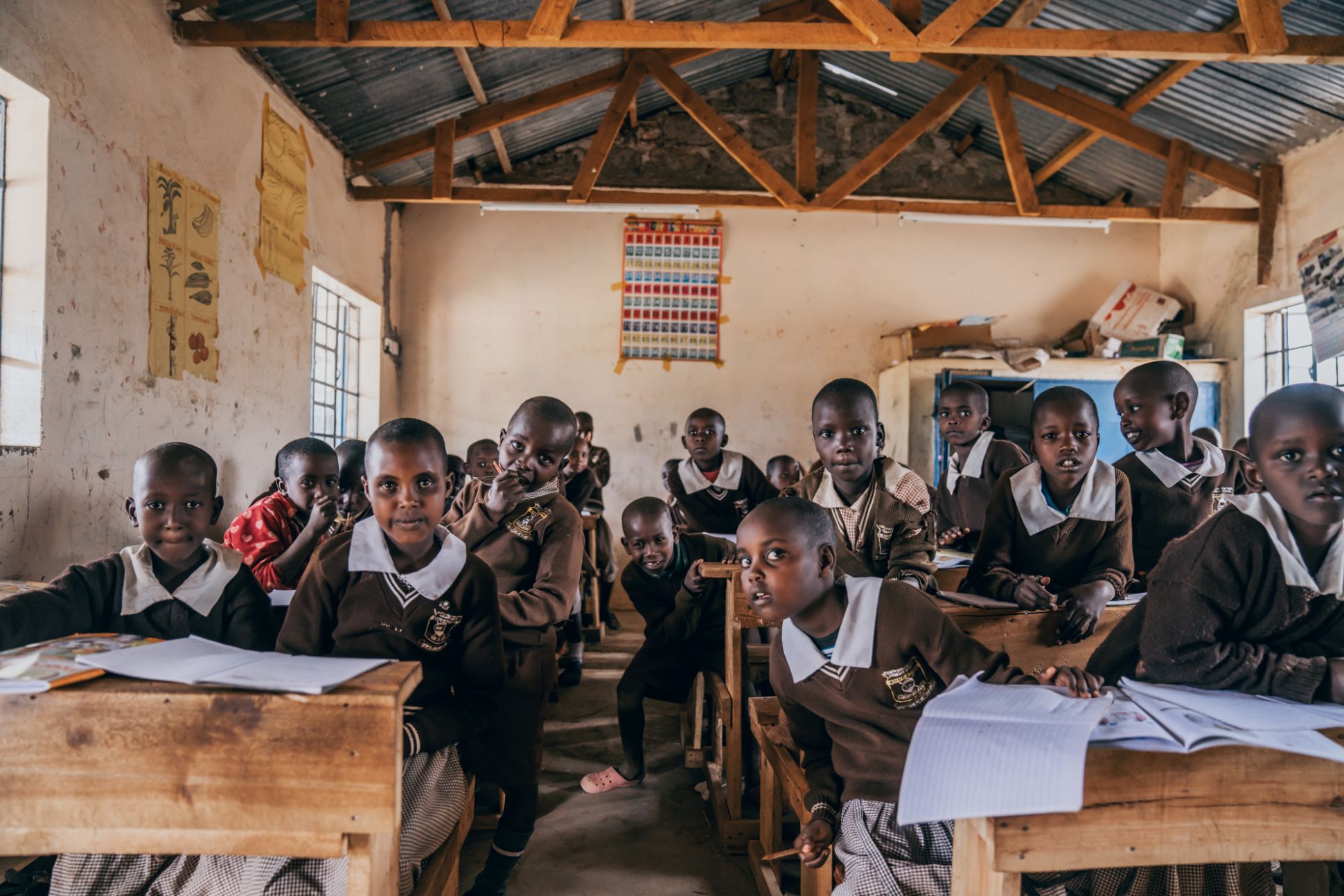Classroom of children in Kenya