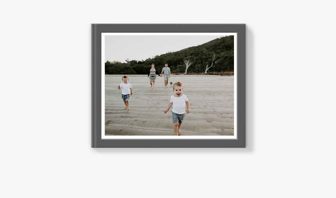 Classic Photo Album with image of family at beach on the cover