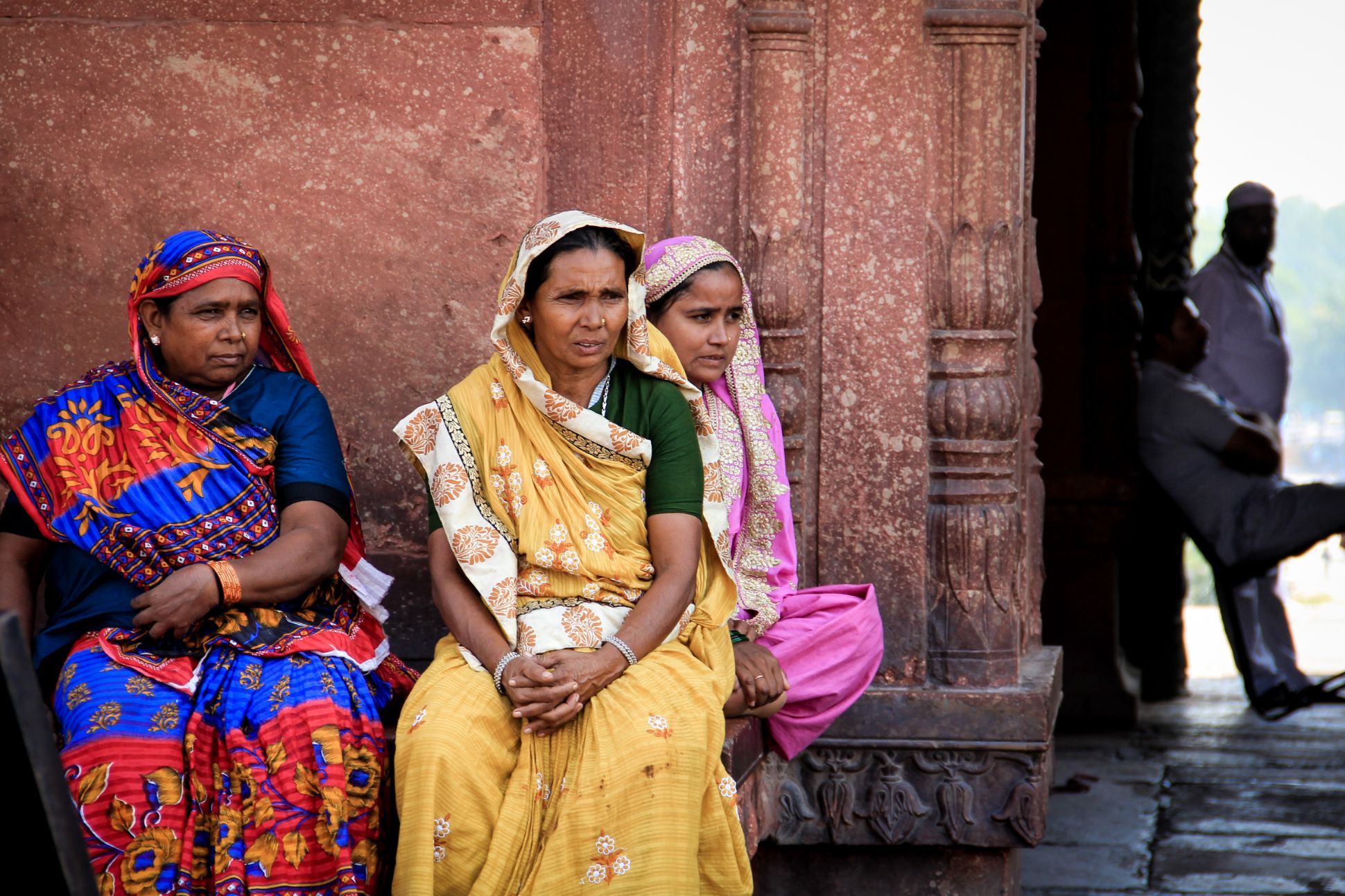 Three women sitting together
