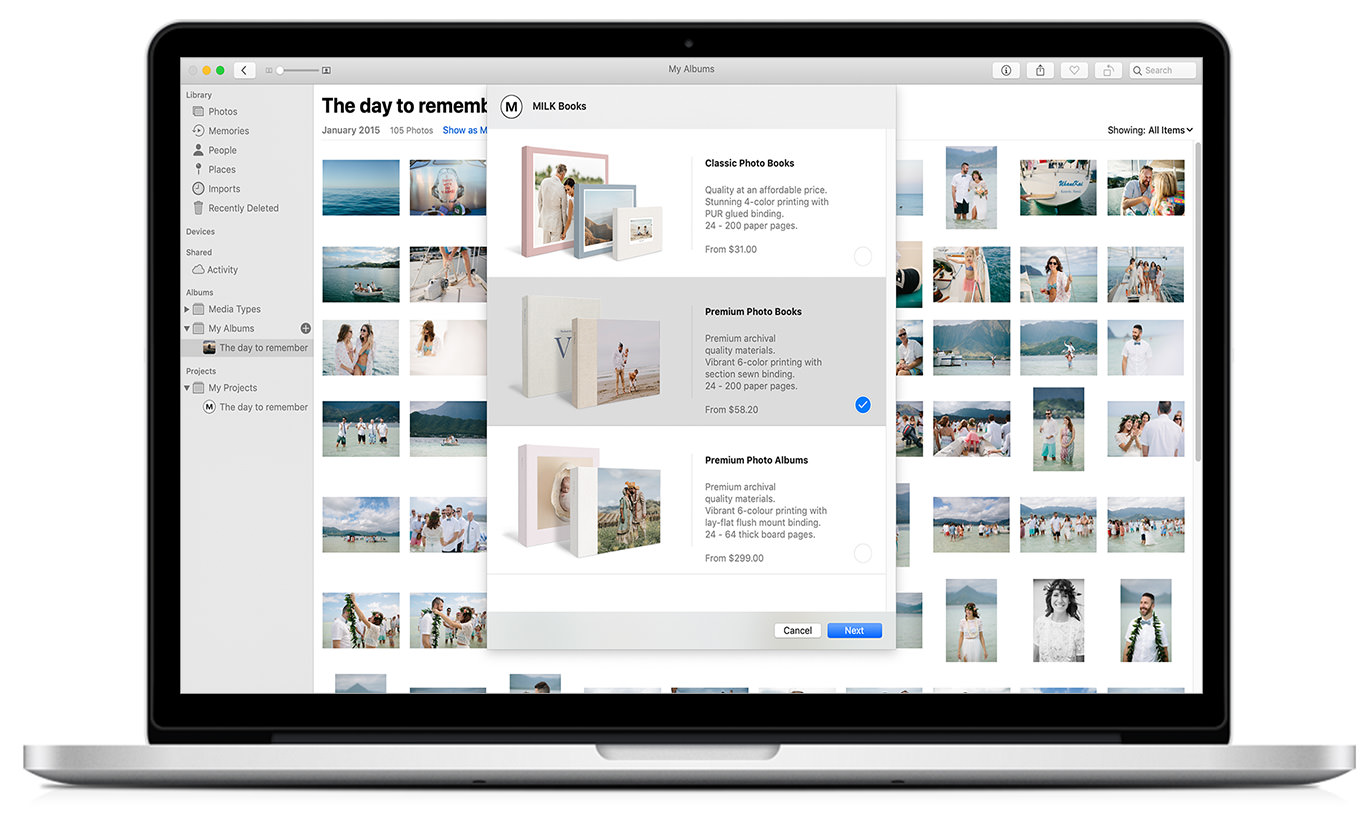 A extensão do projeto da Apple está aberta em um laptop Mac.