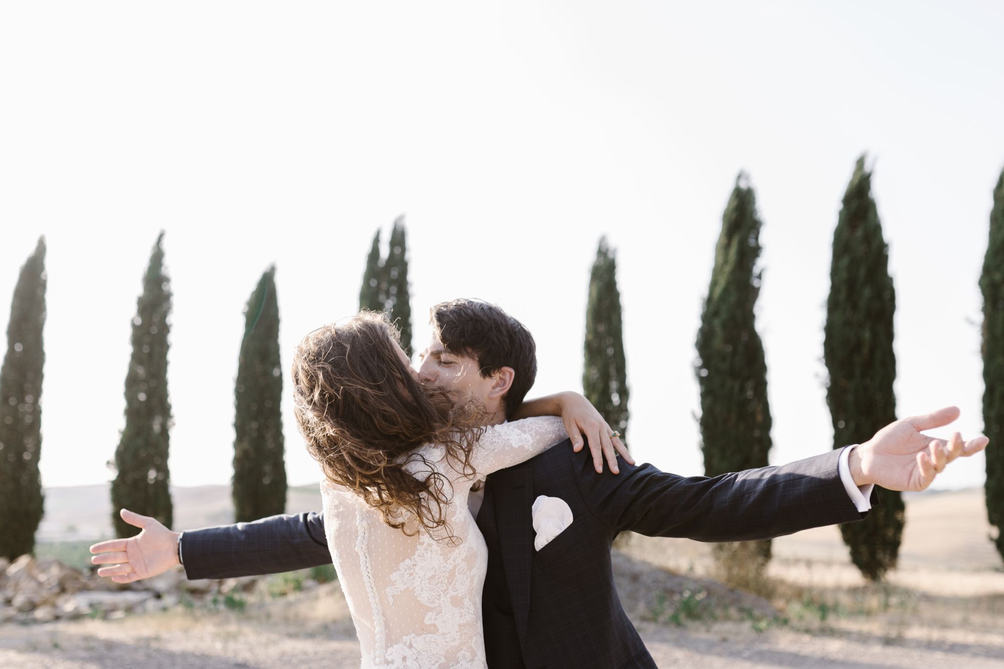 Newlywed bride and groom.
